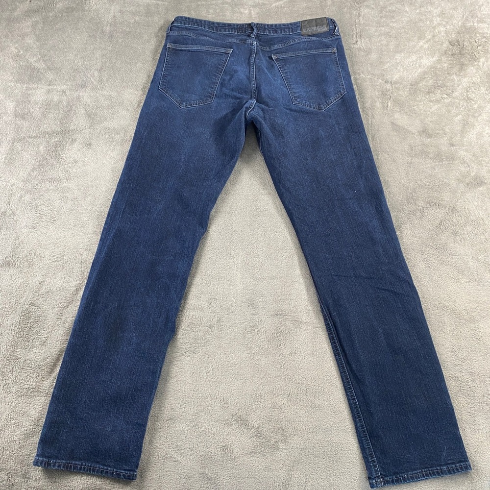 Express Jeans Mens 36x34 Blue Classic Straight Denim Pants Dark Wash Everyday - Picture 2 of 13